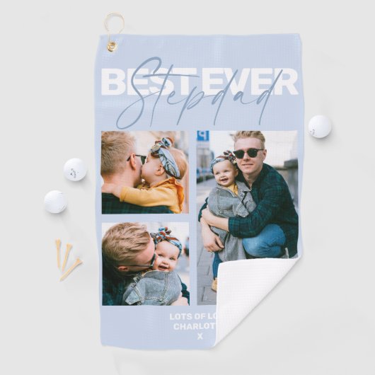 Cool Happy Fathers Day Stepdad 3 Foto Golfhanddoek (Insitu)