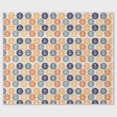 Cool Happy Father's Day tiled pattern Cadeaupapier (Vlak)
