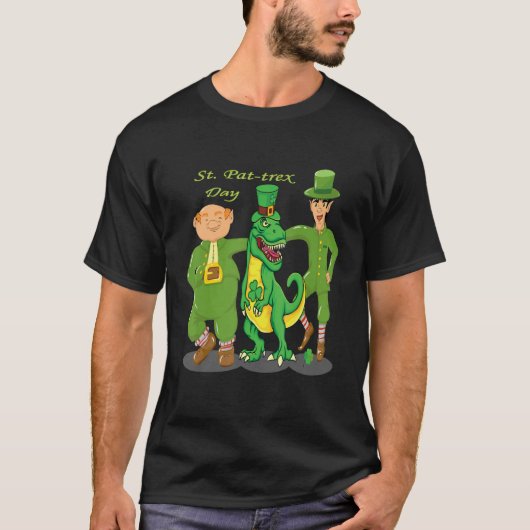 Cool Happy St Pat Trex Day St Patricks Day Cute Di T-shirt (Voorkant)