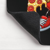 Cool Hart Eet Pizza Valentijn Grappige Kinderen Fe Muismat (Hoek)