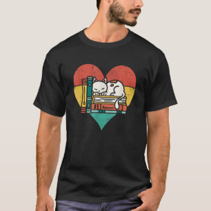 Cool Hart Liefde Katten Lezen Boek Boekenwurm Kat T-shirt