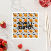 Cool Haunted Pumkin Party Paper Borden Servet (Insitu)