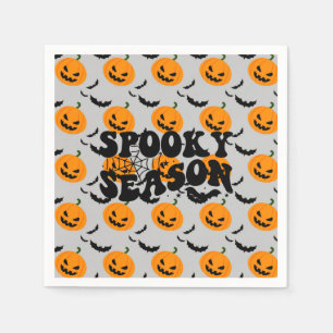 Cool Haunted Pumkin Party Paper Borden Servet