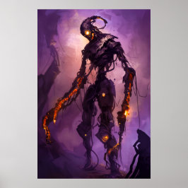 Cool Haunted Robot Poster