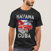 Cool Havana Cuba Classic Retro spierauto T-shirt (Voorkant)