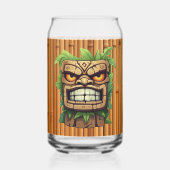 Cool Hawaii tiki hoofd party Blikvorm Glas (Voorkant)