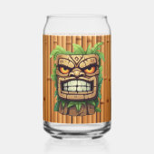 Cool Hawaii tiki hoofd party Blikvorm Glas (Achterkant)