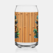 Cool Hawaii tiki hoofd party Blikvorm Glas (Links)