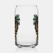 Cool Hawaii tiki party naam toevoegen Blikvorm Glas (Links)