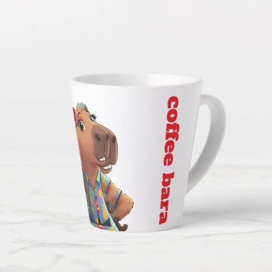 Cool Hawaiiaans Hemd Capybara Koffie Bara Latte Mo Mok (Rechterhoek)