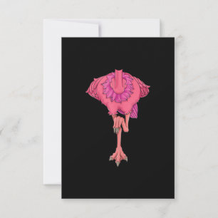Cool Headless Flamingo Halloween Costume Funny Bedankkaart