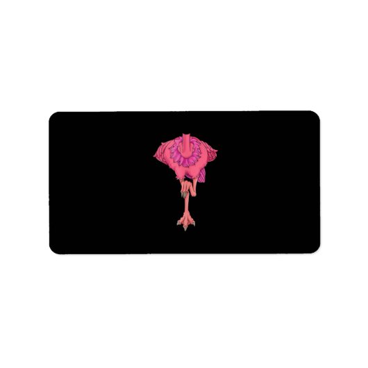 Cool Headless Flamingo Halloween Costume Funny Etiket (Voorkant)