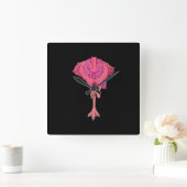 Cool Headless Flamingo Halloween Costume Funny Vierkante Klok (Huis)