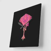 Cool Headless Flamingo Halloween Costume Funny Vierkante Klok (Hoek)