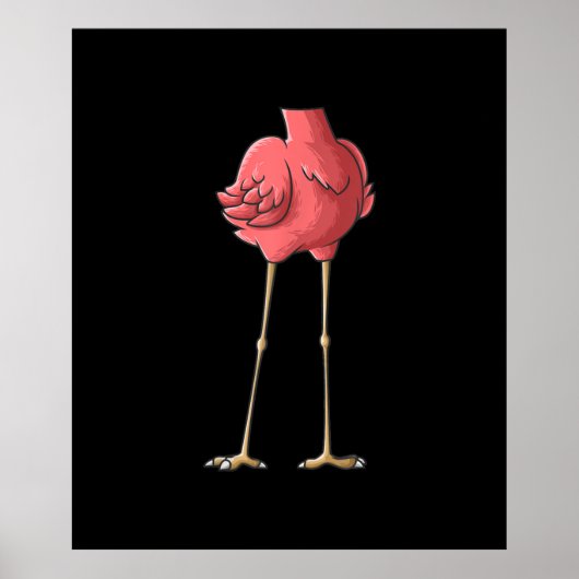 Cool Headless Flamingo Halloween Lazy Poster (Voorkant)