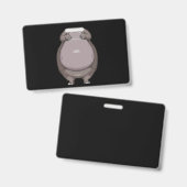 Cool Headless Hippo Halloween Costume Funny Lazy Badge (Voor- en achterkant)