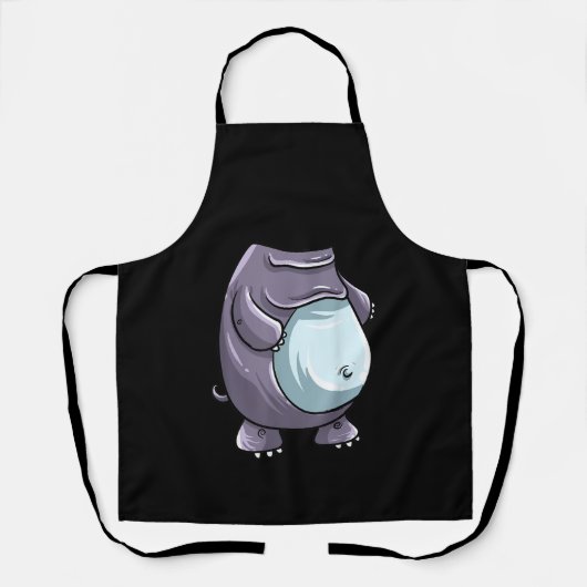 Cool Headless Hippo Halloween Costume Funny Lazy Schort (Voorkant)