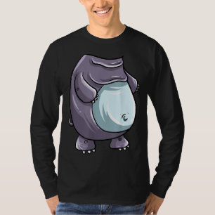Cool Headless Hippo Halloween Costume Funny Lazy T-shirt
