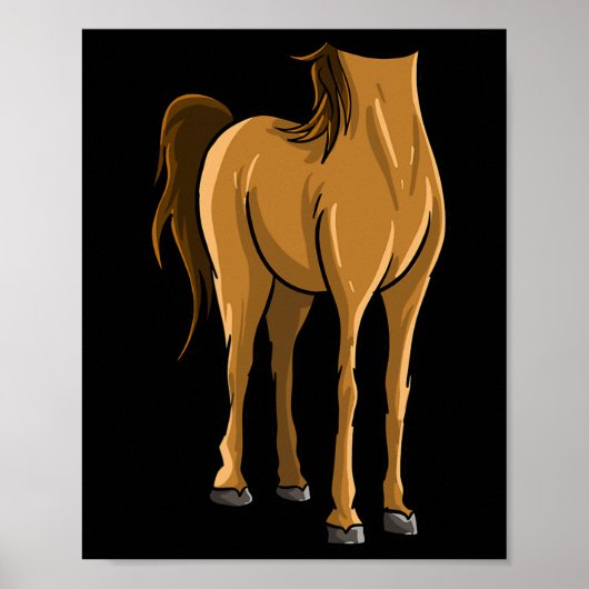Cool Headless Paard Halloween Kostuum Grappig Lazy Poster (Voorkant)