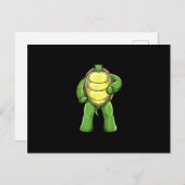 Cool Headless Turtle Halloween Costume Funny Lazy Aankondigingskaart (Voorkant / Achterkant)