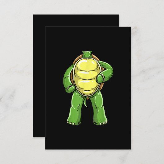 Cool Headless Turtle Halloween Costume Funny Lazy Informatiekaartje (Voorkant / Achterkant)