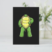 Cool Headless Turtle Halloween Costume Funny Lazy Informatiekaartje (Staand voorkant)