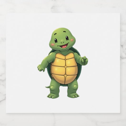 Cool Headless Turtle Halloween Kostuum _ Funny Laz Sparkling Wijnetiket (Enkel label)