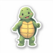 Cool Headless Turtle Halloween Kostuum _ Funny Laz Sticker (Voorkant)