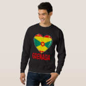 Cool Heart Grenada Flag Men Women Kid Patriotic Trui (Voorkant volledig)