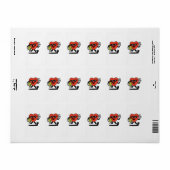 Cool Heart Playing Softball Sticker - Plezier en s (Full Sheet)