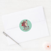 Cool Hedégel met Kerstmis Snowy Winter Holiday Ronde Sticker (Envelop)