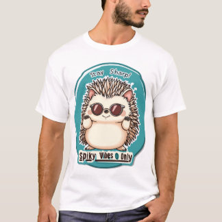 Cool Hedgehog Sticker T-Shirt Design – "Blijf sche