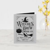 cool heksenbrouwsel voeg sentiment Halloween Kaart (Gele Bloem)