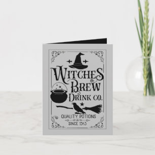 cool heksenbrouwsel voeg sentiment Halloween Kaart