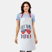 Cool Hell Ja Merica America Chef Baker Patriotic Schort (Gedragen)
