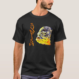Cool heren grafisch geschilderd ontwerp Sunfish Fi T-shirt