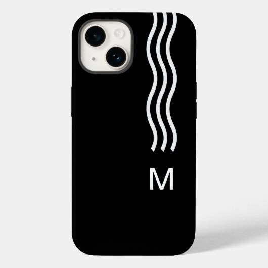 Cool Heren Zakelijk Monogram Modern  Case-Mate iPhone Case (Achterkant)