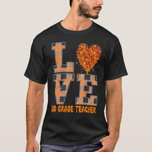 Cool Herfst Paraeducator Cute Herfst Docent 2e gra T-shirt (Voorkant)