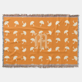 Cool Herfst Vibes Monogram Paraplu's Deken