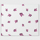 Cool herzie het patroon van het teken van de Coin  Cadeaupapier (Vlak)