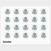 Cool Het is boy baby donuts Ronde Sticker (Vel)