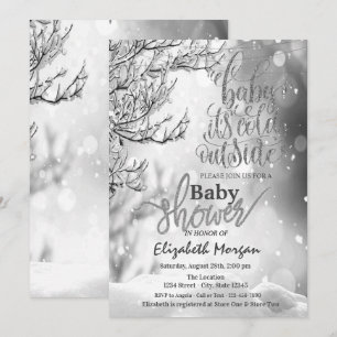 Cool Het is koud buiten Winter Boom Baby Shower Kaart
