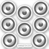 Cool het leuke ontwerp van de luidspreker sticker (Voorkant)