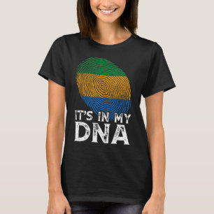 Cool, het zit in mijn DNA Gabon Flag Fingerprint P T-shirt