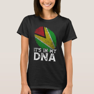 Cool, het zit in mijn DNA Guyana Flag Vingerafdruk T-shirt