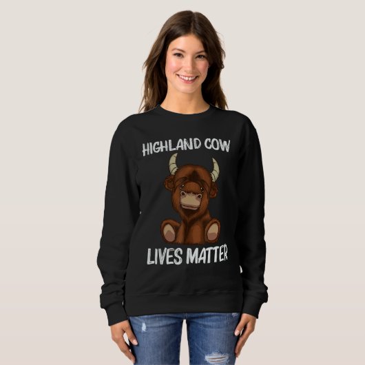 Cool Highland Cow For Men Women Scottish Cattle Co Trui (Voorkant volledig)