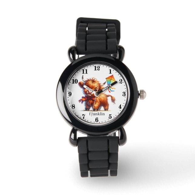 Cool Highland koe naam toevoegen Horloge (Voorkant)