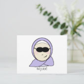 Cool Hijabi - islamitische hijab-meisje islamitisc Briefkaart (Staand voorkant)