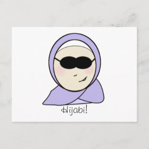 Cool Hijabi - islamitische hijab-meisje islamitisc Briefkaart
