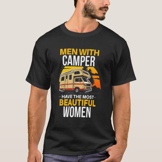 Cool hiker, camper driver saying design t-shirt (Voorkant)